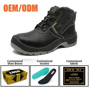 <span class=keywords><strong>Chaussures</strong></span> de sécurité mi-montantes pour hommes en cuir microfibre noir, antidérapantes, avec embout en acier et anti-perforation, pour chantier – <span class=keywords><strong>Vente</strong></span> directe usine - Product Image 4