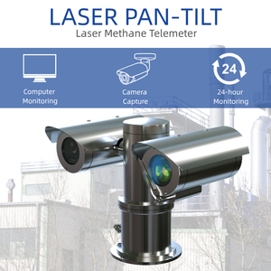 Instrument de télémétrie au laser fixe OEM ODM pour méthane, surveillance 24h/24, 360°. Surveillance complète sans angles morts, télémètre laser au méthane - Product Image 2