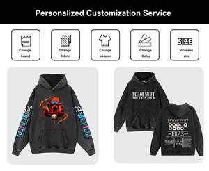 <span class=keywords><strong>Felpe</strong></span> con Cappuccio <span class=keywords><strong>Vintage</strong></span> <span class=keywords><strong>Oversize</strong></span> da Uomo, Personalizzabili con Logo, Effetto Lavaggio Acido, Ricamo, Vendita all'Ingrosso - Product Image 5