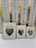 Cadre photo Longtai LTC en alliage d'aluminium à bord étroit pour affiches/certificats A4/A3, fixation murale avec design de porte segmentée