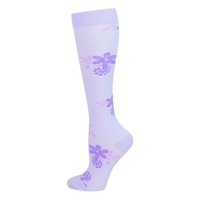 En stock, chaussettes de compression sportives personnalisées avec logo, motif personnalisé, respirabilité, soutien de la circulation, compression 15-20 mmHg