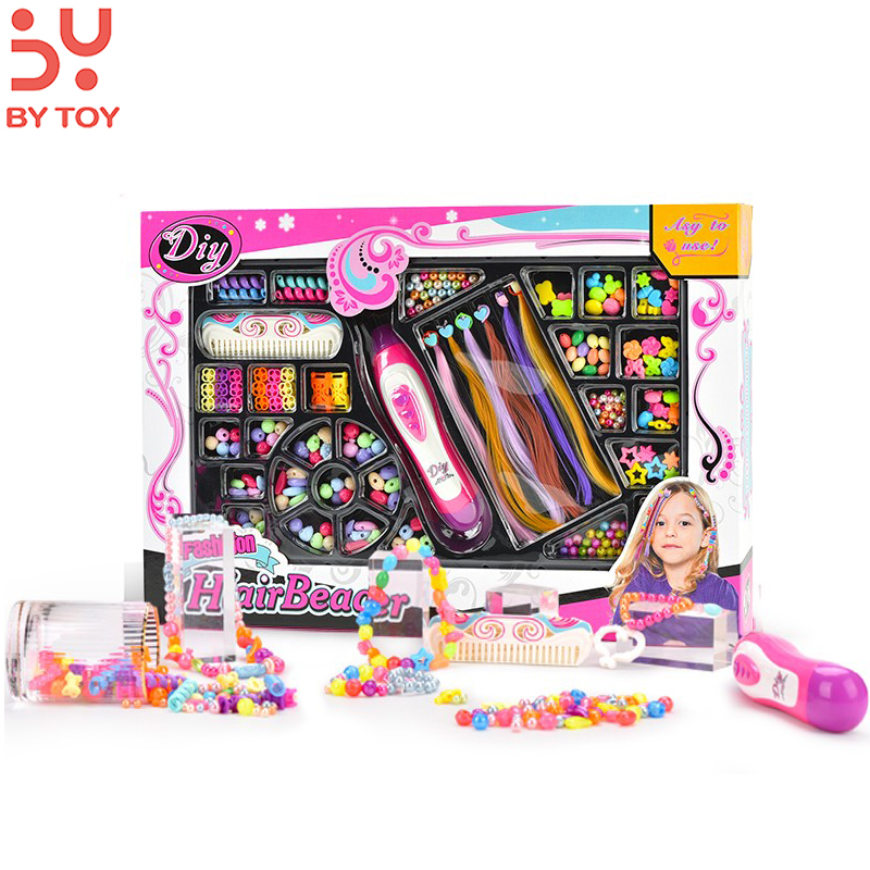 Разнообразные красочные игрушки для ролевых игр, подарок для девочек, набор для украшения из бисера, плетеные украшения для волос, браслет, сделай сам, принцесса, ювелирные изделия, бусины, игрушки