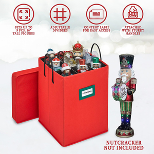 Có Thể Điều Chỉnh Giáng Sinh <span class=keywords><strong>Nutcracker</strong></span> Hộp Lưu Trữ Bền Kỳ Nghỉ Bức Tượng Tổ Chức Với Ngăn Trường Hợp Bảo Vệ - Product Image 4