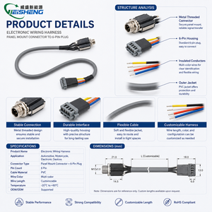 Kit de câblage personnalisé pour automobile, moto, appareils électroniques domestiques et machines - Conducteur en cuivre étamé isolé en PVC - Product Image 3