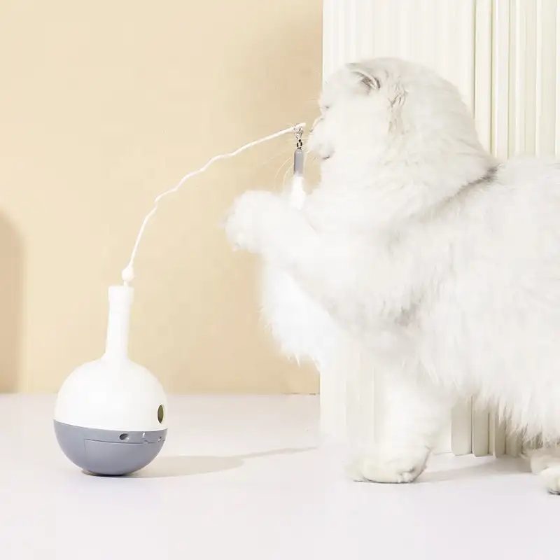 Brinquedo 360 graus giratório de gato, brinquedo de gato para garrafa de vinho que gatos estão interessados
