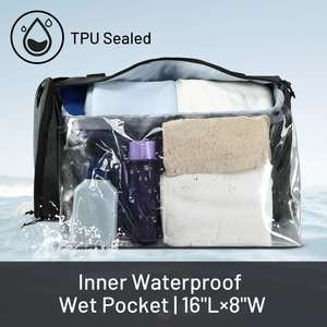 Sac de voyage léger et durable avec compartiment séparé pour chaussures, capacité de 24 L, tissu résistant à l'eau pour les voyages et les sports - Product Image 2