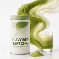 Mélange de poudre de matcha aromatisée pour boissons de café et desserts en boîte