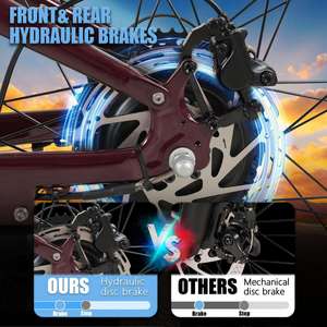 Vélo de montagne électrique à suspension intégrale 29' 250W Vakole EMT29 12s avec capteur de couple, batterie lithium-ion 48V 14.4Ah, cross-country EMTB - Product Image 4