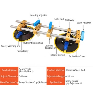 Ventouses d'aspiration réglables de 6 pouces <span class=keywords><strong>pour</strong></span> l'installation et le nivellement des joints de pierre, outils de pose de carreaux de granit - Product Image 4