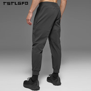 Shorts de performance durables pour hommes 100 % coton biologique, shorts de sport d'automne pour la course à pied, taille élastique, séchage rapide, respirants, athlétiques - Product Image 3