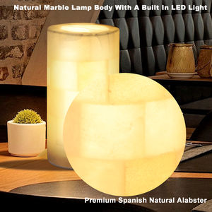 Lámpara de Mesa Recargable de Alabastro, Luces <span class=keywords><strong>LED</strong></span> RGBW Inalámbricas con Control Remoto, Lámpara de Mesa Recargable para Restaurantes, 4000 mAh - Product Image 5