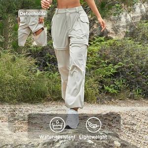 <strong>Women</strong>`s Sportswear Supplier <strong>Zip</strong> <strong>off</strong> Waterproof Lightweight Nylon Detachable <strong>Zip</strong> Outdoor Hiking Cargo <strong>Trousers</strong> - Product Image 3