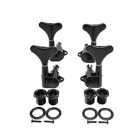 Mécaniques d'accordage pour guitare basse électrique, en métal, noires, 2R2L, pièces de quincaillerie pour accords de basse