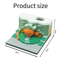 Bloc-notes en papier lavable avec impression numérique 3D - Bloc-notes en forme de carotte pour bricolage et cadeaux