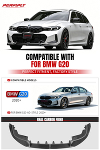 Kit carrosserie Perfiply en fibre de carbone sèche style AD, lèvre de pare-chocs avant pour BMW G20 330i M340i G21 Touring 2019-2022, kit de conversion pré-LCI - Product Image 2