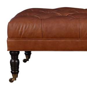 Otomana de Cuero de Lujo, Taburete Suave y Duradero con Cojín de Felpa, Asiento Cómodo y Estilo Atemporal para el Hogar Moderno - Product Image 4