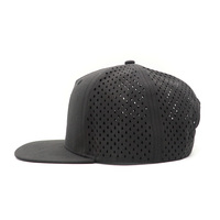 Gorras de béisbol planas impermeables de algodón de color contraste de sarga/Oxford de 5 paneles deportivas Vintage personalizadas con Parche de goma