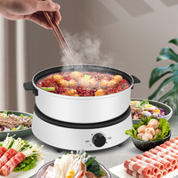 Casserole électrique multifonctionnelle 3 en 1, cuiseur vapeur, haute efficacité, écologique, antiadhésif
