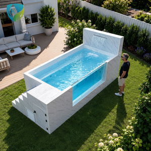 Piscine hors sol en fibre de verre à installation rapide, conteneur modulaire, réservoir de natation facile à monter pour jardin extérieur, <span class=keywords><strong>spa</strong></span> domestique, piscine de plongeon - Product Image 2