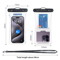 Vente en gros d'airbag étanche TPU flottant pour téléphone portable sac LOGO personnalisé pochette pour cellule sèche sac étanche pour téléphone