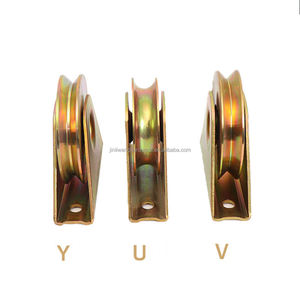 Roue de rouleau de porte coulissante de roulette rigide résistante de cannelure de V/U <span class=keywords><strong>pour</strong></span> la porte d'allée de roulement de <span class=keywords><strong>rail</strong></span> de voie de V - Product Image 4