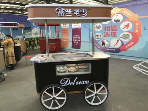 Carrito móvil de helados italianos de calle con vitrina, carrito móvil de helados y paletas. - Product Image 2