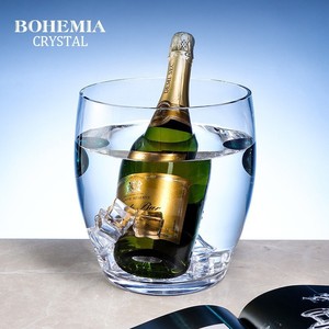 Czech Import Lead Free Crystal Ice Bucket Round Large Capacity Hotel Bar Home Use - Product Image 3