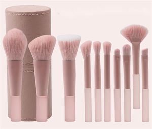 ชุดแปรงแต่งหน้าพกพา 10 ชิ้น สีชมพูพีช ชุดแปรงแต่งหน้าขนาดเล็ก พร้อมโลโก้สั่งทำ บรรจุภัณฑ์ขายส่ง - Product Image 1