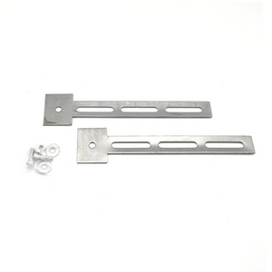Placas de fijación con tornillos para soporte de montaje de batería de bicicleta eléctrica, kit de herrajes metálicos de 2 piezas - Product Image 1