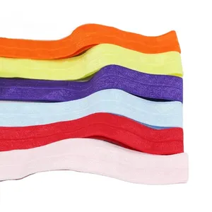 Bán Chạy Polyester Shiny Plain Fold Over Elastic Band Ribbon Với 1 Inch Rộng Trong Kho Và Màu Sắc Phong Phú Cho Hàng May Mặc Áo Ngực