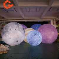 Ballon gonflable géant personnalisé en forme de planète, ballon gonflable du système solaire avec décoration lumineuse LED, globe terrestre gonflable