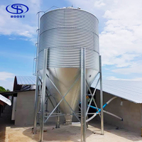 Mini silo de stockage d'aliments en acier galvanisé, petite capacité, silo à grains, trémie d'alimentation automatique pour élevage de poulets et de porcs à petite échelle