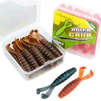 Leurre souple Spinpoler Twin Tail Grub 70mm 3g TPR flottant, appât artificiel avec sel ajouté, pour la pêche au jig head et au ned rig
