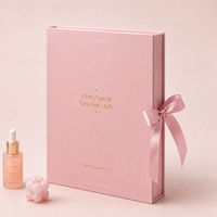 Boîtes intérieures vides personnalisées de luxe en rose, 24 compartiments, carton rigide, calendrier de l'avent pour les cosmétiques et les soins de la peau, pour les outils de maquillage