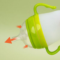 Biberon en PPSU et silicone sans BPA avec poignée confort anti-reflux et tétine souple et flexible pour l'apprentissage de la propreté des nouveau-nés et plus