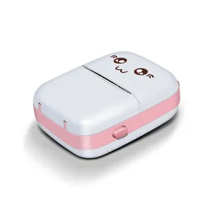 Novo mini bolso térmico portátil impressora móvel adesivos usb impressora fotográfica pad impressora c9 impressão térmica rosa e branco