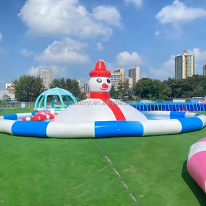 Piscina a tenuta stagna gonfiabile <span class=keywords><strong>con</strong></span> <span class=keywords><strong>scivolo</strong></span> per bambini all'aperto commerciale portatile pupazzo di neve trampolino di acqua fabbrica personalizzabile - Product Image 1