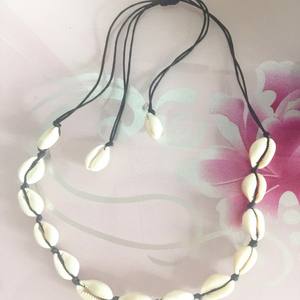 Hawaiian Style Natural Shell Beaded <b>Necklace</b> Adjustable <b>Short</b> Collarbone Chain Casual Jewelry for Women - Product Image 2