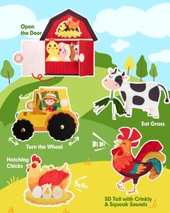 Libro Sensorial de Fieltro para Niños Pequeños de 1 a 4 Años, Libro de Actividades de Aprendizaje Sensorial, Juguete Educativo Preescolar - Product Image 4