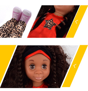 6 poupées noires en vinyle mélangé 14 pouces <span class=keywords><strong>pour</strong></span> bébé, fille, afro-américaine, <span class=keywords><strong>pour</strong></span> enfants avec de longs cheveux - Product Image 2