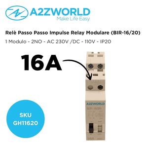 Relè a Gradini BIR-16/20 16A 2NO 1-Modulo per Guida DIN Certificato IEC60669-2-2 - Product Image 2