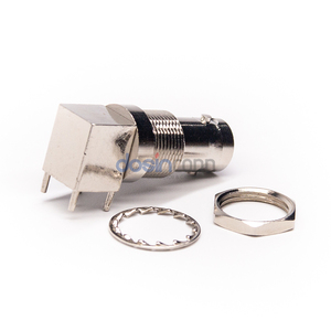 BNC Right Angle Female Panel Mount Bulkhead Connector Solder For Video Camera TV Monitor DVR - Product Image 4