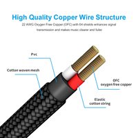 Kabel Audio 1/4 Inch TRS Bebas Noise Tahan Lama Stereo 1/4 Kabel Interkoneksi Seimbang Premium TS