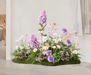 T-60 haut de gamme mode fleur artificielle rangée personnalisé fleur coureur violet fleur Art salon décoration de la maison - Product Image 1