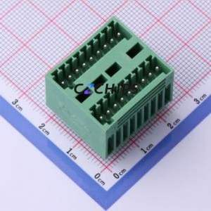 DB2EVH-2.5-2*9P-GN Plug-in Terminal Block Through hole,P=2.5mm Connector Board-to-Board / Socket - Closed 2x9P 2.5mm Green - Product Image 1