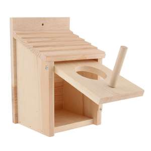 Boîte à oiseaux en bois décorative petits oiseaux maison d'oiseau en bois d'extérieur nichoir suspendu - Product Image 4