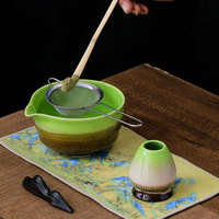 Ensemble de thé matcha de luxe écologique personnalisé avec logo, bol à matcha et support pour fouet en bambou pour la préparation du matcha japonais