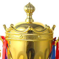 Vente chaude trophée de tasse en métal personnalisé grand Champion prix d'honneur nouveau Design trophées et médailles d'or soutien logo personnalisé