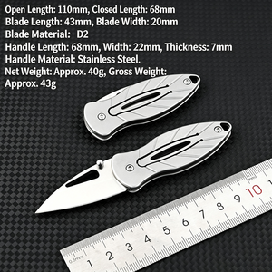 Navaja Plegable de Acero Inoxidable con Grabado CNC, para <span class=keywords><strong>Camping</strong></span> y Actividades al Aire Libre, Acero D2, Pequeña Navaja de Bolsillo, Regalo, con Logotipo Personalizado - Product Image 6