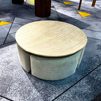 Table basse multifonctionnelle en bois massif de style moderne, design minimaliste, meubles de salon, petit appartement